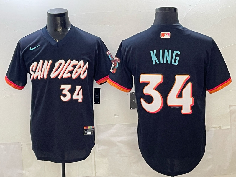 Men San Diego Padres #34 King blue Nike blue MLB Jersey 0518003